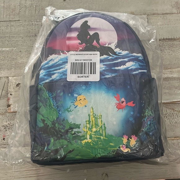 Loungefly Disney The Little Mermaid Silhouette Mini Backpack NWT - Picture 1 of 2